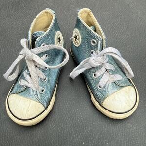 Converse Blue Glitter Chuck Taylor Infant Size 5 All Star